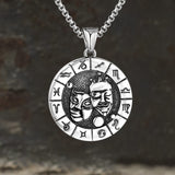 12 Constellation Divination Stainless Steel Pendant