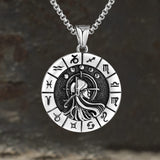 12 Constellation Divination Stainless Steel Pendant