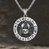 12 Constellation Divination Stainless Steel Pendant