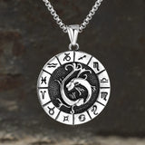 12 Constellation Divination Stainless Steel Pendant