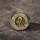 Leo Stainless Steel Ring