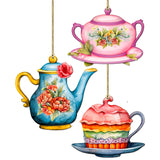 Juego de 3 adornos decorativos de madera para el Día de la Madre de G. Debrekht - Love Family Decor - 8091059-S3