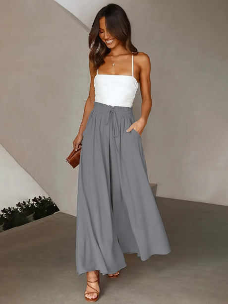 Ladies' Casual Wild Wide-leg Pants - Lootquake