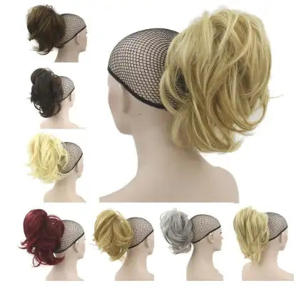 Grip ponytail short hair female curly hair wig flexible hair ponytail - Lootquake