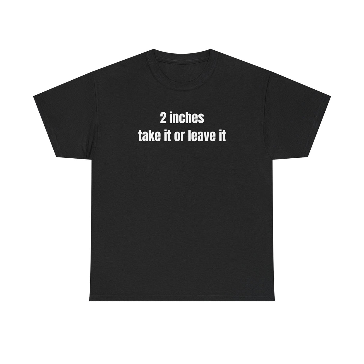 2 Inches Take It Or Leave It Funny Shirt – Hilarious Adult Humor Graphic Tee for Men & Women