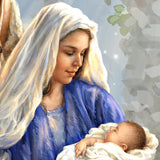 Arte mural de madera "Noche Santa" de D. Gelsinger - Decoración navideña - 95631B-1618