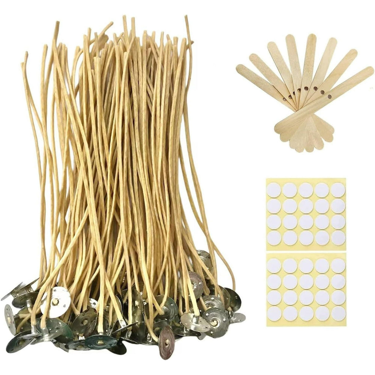 100 pcs H emp Candle Wicks 8 inch 2.5mm Beeswax Candle Wicks Thick Candle Wicks H emp Wicks Edible Candle Wick Butter Candle Making Wicks