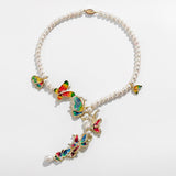 "Butterfly Design Freshwater Pearl Jewelry Set