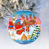 Adorno de bola de cristal con entrega especial, edición limitada, de G. DeBrekht - Decoración navideña de Papá Noel y muñeco de nieve - 73845