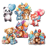 Juego de 6 imanes decorativos de madera con la frase "Feliz Cumpleaños" de G. Debrekht - Family Love Decor - 8090035G-S6