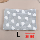 Manta rectangular para mascotas, resistente a la suciedad y para todas las estaciones - Cómoda cama con estampado de pata de perro y corazón (1 unidad)