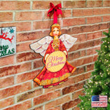 Ángel navideño para puerta con fecha de G. DeBrekht - Designocracy - 8152722H-MCH