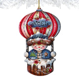 Adornos de madera Frosty Journey de Jamie Mills-Price, decoración navideña de Papá Noel y muñeco de nieve - 8611068-1-MP