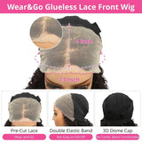 13x4 Glueless Kinky Straight Bob Wig | Ready-to-Wear | Brazilian Remy Human Hair