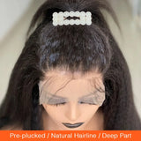 13x4 Kinky Straight Lace Front Wig | Glueless | Brazilian Virgin Hair | Pre-Plucked with Baby Hair