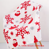 1 manta navideña de felpa, suave y cómoda, ideal para sofá, oficina, cama, camping, viajes, regalo de Navidad.