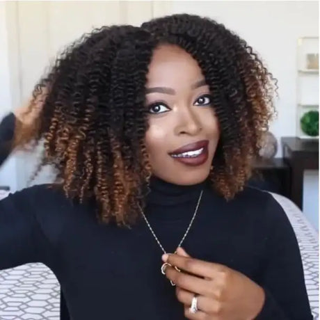 Wig short curly hair explosion head small curly wig wig - Lootquake