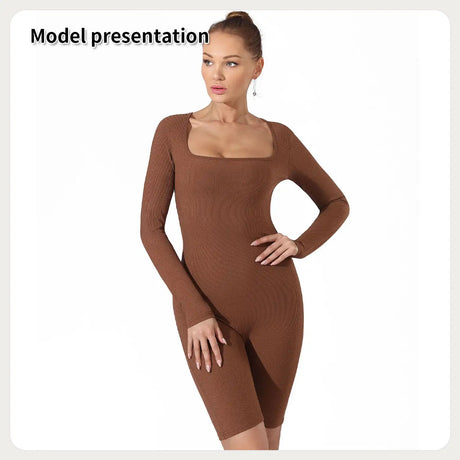 Women's Fashion Simple Solid Color Bodysuit - Lootquake
