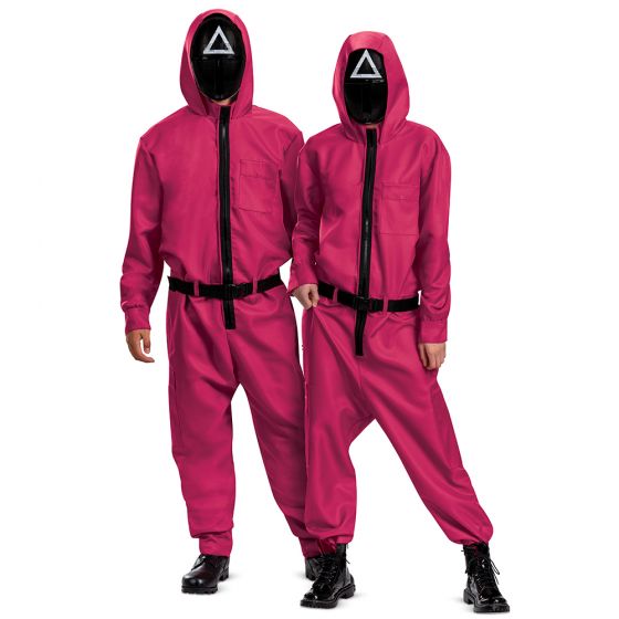 Adults/Teens Squid Games Triangle Guard Jumpsuit Costume