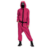 Adults/Teens Squid Games Triangle Guard Jumpsuit Costume