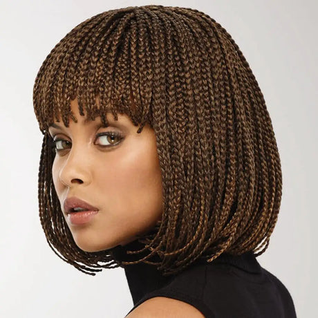 Braid Wig, Female Short Hair, Wave Head Wig, Full Top Chemical Fiber Headgear - Lootquake