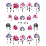 Butterfly Flower Water Transfer Decal Nail Sticker