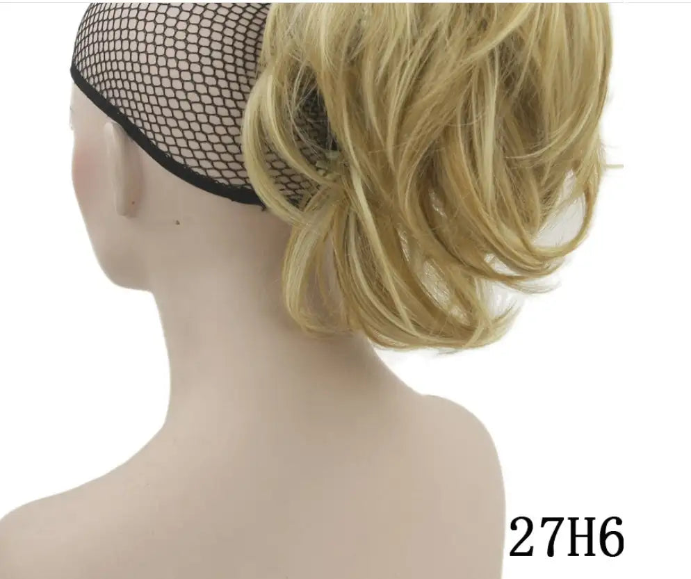 Grip ponytail short hair female curly hair wig flexible hair ponytail - Lootquake