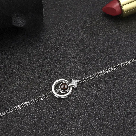 Women's S925 Round Diamond Embedded Star Bracelet - Lootquake
