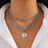 Vintage Ins Portrait Pendant Necklace Suit - Lootquake