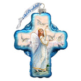 Adorno de cristal con forma de cruz de ángel de la guarda, de Debrekht 758-019