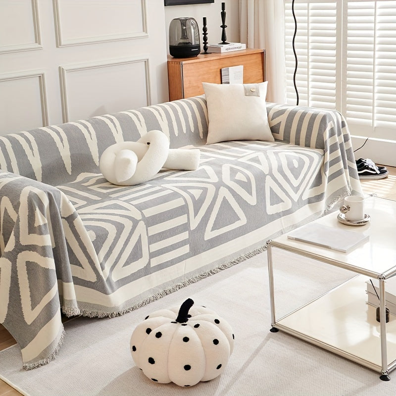Funda de sofá estilo bohemio, antiarañazos para mascotas, antideslizante, para dormitorio, sala de estar, decoración del hogar, manta de sofá