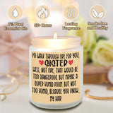 Vela de cera de soja con aroma a vainilla en frasco ovalado brillante. Un regalo de cumpleaños brillante para hermanas, cuñadas y hermanos. Un regalo divertido para hermanas. Crea un ambiente natural, duradero y cálido.