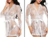 Sexy lingerie bathrobe strappy nightdress set - Lootquake