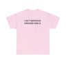 I Get Nervous Around Girls T-Shirt – Funny Meme Tee for Awkward Humor Fans