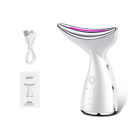 EMS Microcurrent Neck Face Beauty Device With 3 Colors LED Photon Therapy Skin Tighten Reduce Double Chin Face Lifting Devices - Lootquake