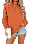 Solid Color Crew Neck Coat Long Sleeve Hoodie - Lootquake