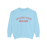 Customizable Unisex Garment-Dyed Sweatshirt, Personalized Gift, Cozy Streetwear, Casual Outfit, Unique Design Sweatshirt