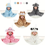 Albornoz con capucha para bebé niño, manta de baño, cochecito de bebé, bonita prenda exterior usable para múltiples usos.
