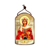 Adorno de icono sagrado ortodoxo religioso de Santa Bárbara - Decoración inspiradora - 87038