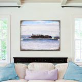 Arte mural costero de madera "Roca en la orilla" de Nature Wonders - Decoración costera de vida marina - 95252-2B