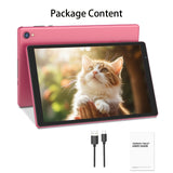 Tablette Android 12 10 pouces : processeur quad-core, 32 Go de stockage ROM (extensible jusqu'à 1 To), 2 Go de RAM, écran IPS HD 1280 x 800, appareil photo 2 MP + 2 MP, batterie 6 000 mAh, double caméra HD, Wi-Fi 6