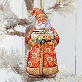Santa's Tree of Joy Wooden Ornaments by G. Debrekht - Christmas Santa Snowman Decor - 8691418
