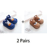 Lot de 2 paires de chaussettes de marche antidérapantes pour bébé garçon et enfant, chaussettes de sol respirantes et confortables pour l'intérieur, chaussettes pour chaussures d'enfant