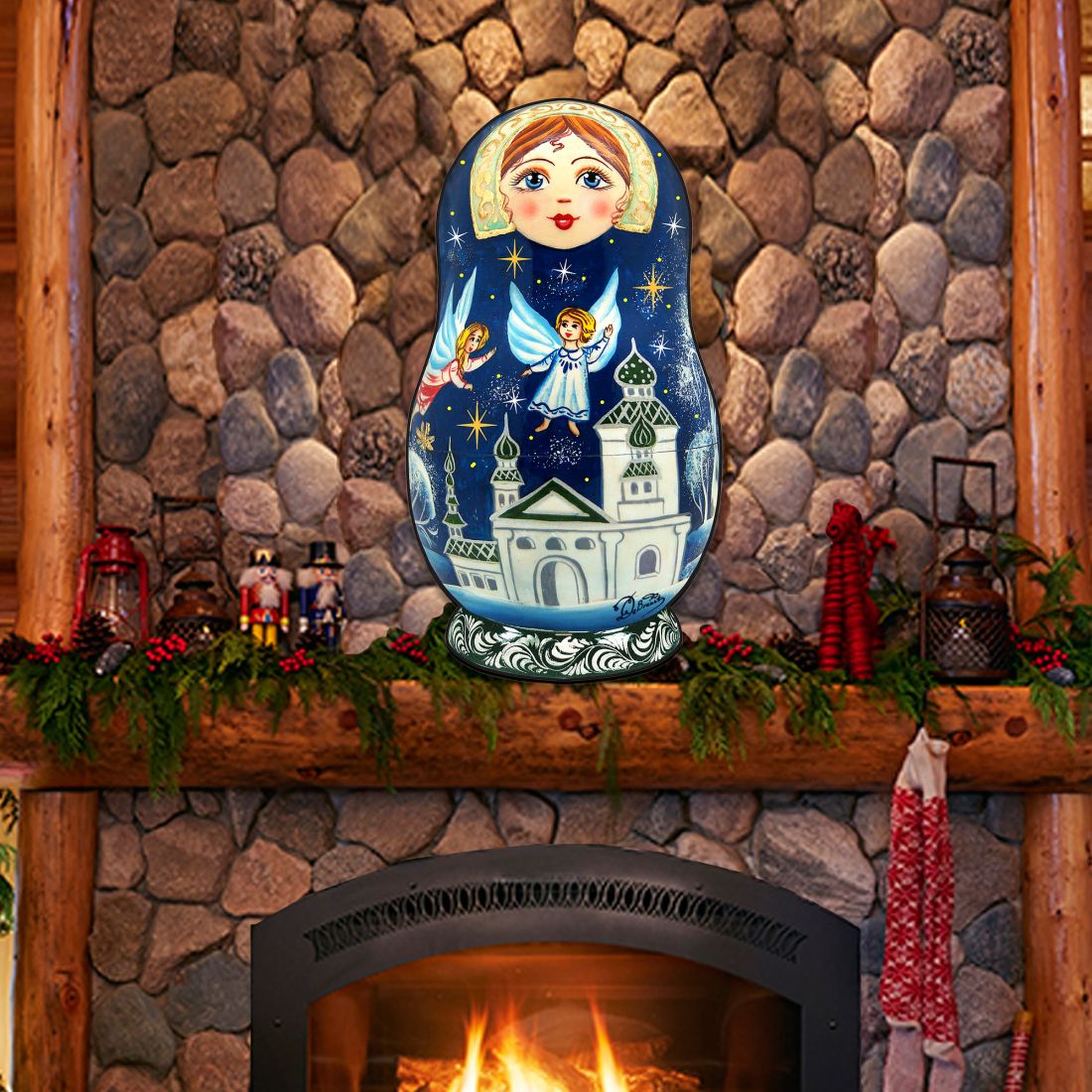 Muñeca rusa de ángeles voladores para puerta, de G. DeBrekht - Decoración navideña - 8115941H