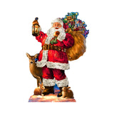 Colgante de pared de Papá Noel con diseño de bosque de D. Gelsinger - Decoración navideña de muñeco de nieve - 8461028H-1105