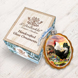 Adorno navideño de vidrio de mercurio "Amanecer en la granja" de D. Gelsinger - Decoración navideña - 778114-DG