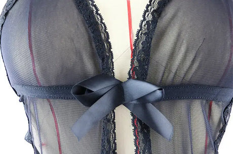 Sexy Lingerie Lace Mesh Transparent Bodysuit - Lootquake