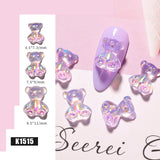 3D Cute Bear Nail Art Decorations
