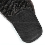 Kinky Straight Human Hair With A Ponytail In The Hair - Lootquake