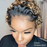 New style African small curly hair wig female short hair black fluffy explode chemical fiber hair explode wig headgear - Lootquake